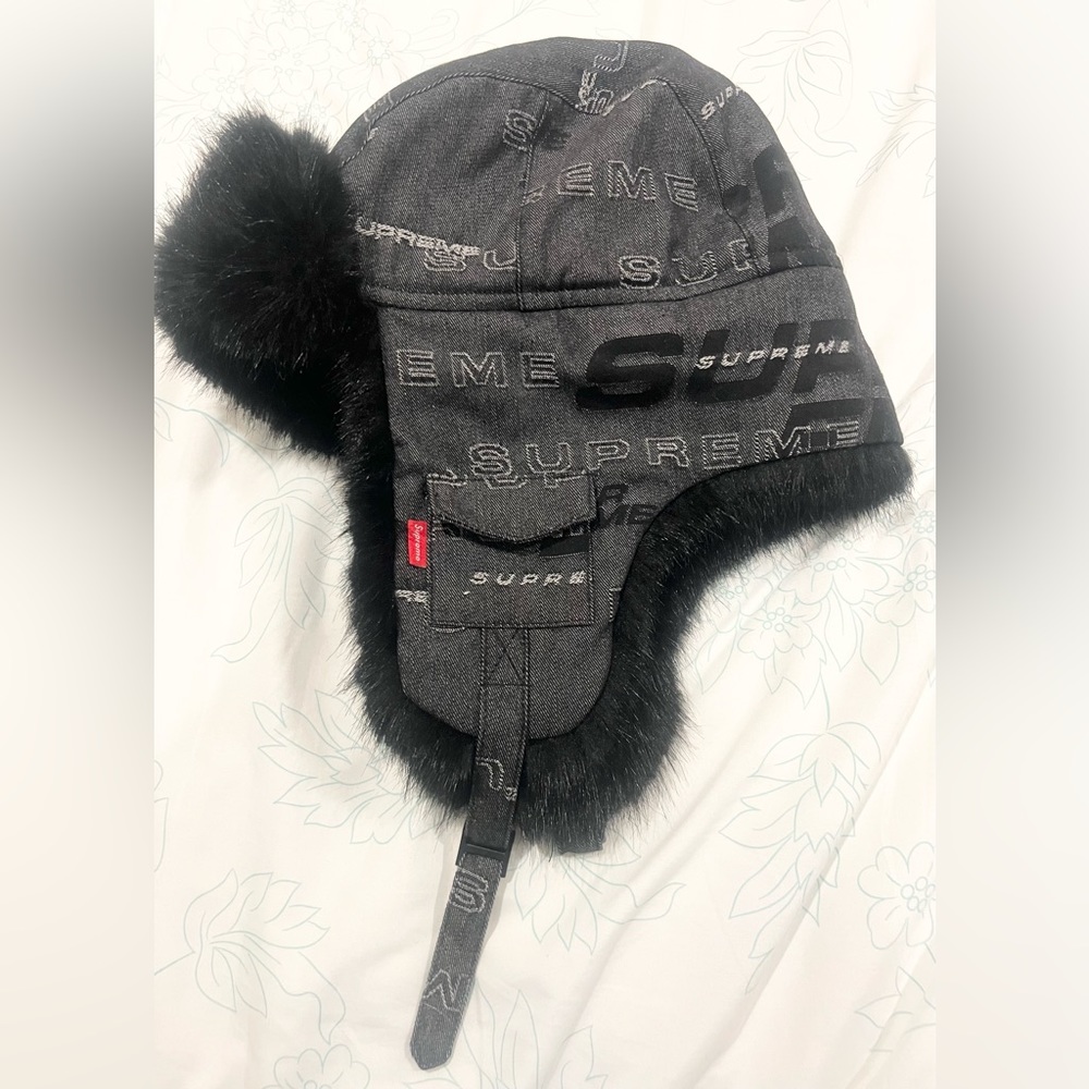 Supreme Dimensions Logo Denim Trooper Black Gem